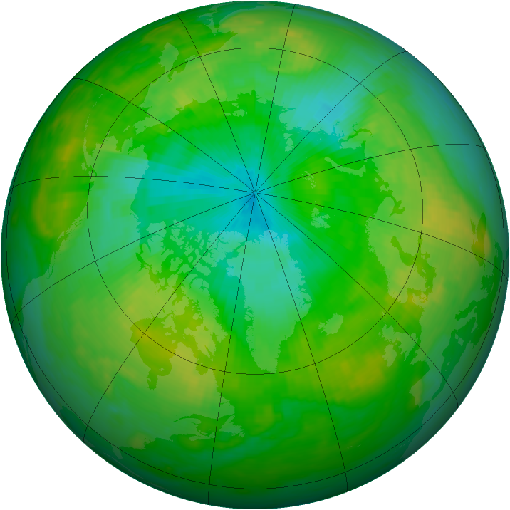 Arctic ozone map for 30 July 1979